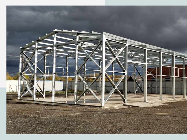 Двускатные ангары в Рубцовск от 607 руб. за квадрат