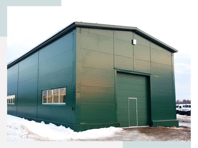 Двускатные ангары в Рубцовске